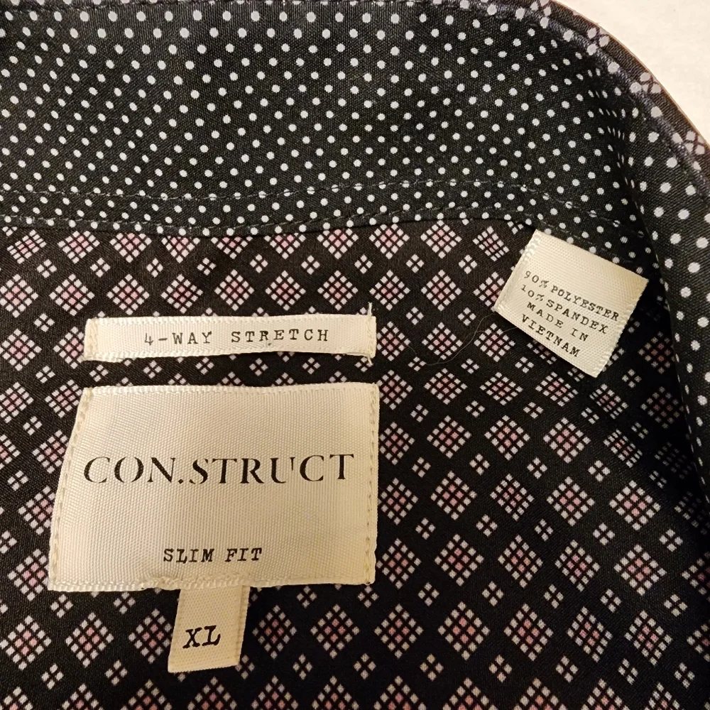 Construct Men's Geo 4-Way Stretch Casual Dress Shirt - Picture 5 of 10